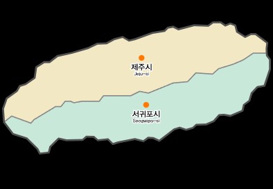 제주도 지역 지도
